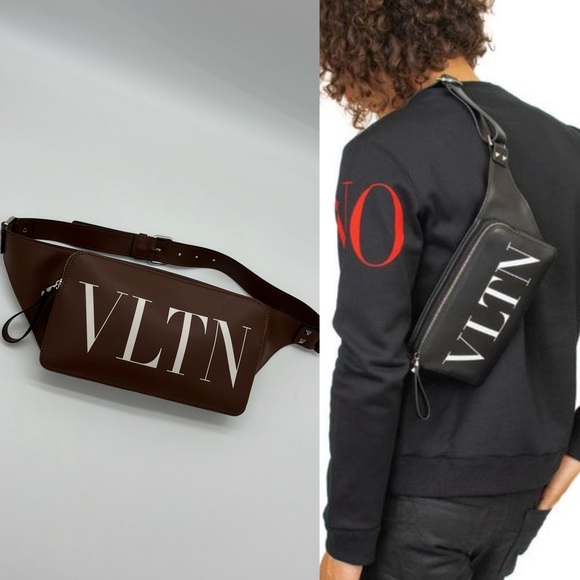 Valentino Garavani Other - ❌SOLD❌Authentic Valentino Garavani rockstud VLTN Brown leather belt bag